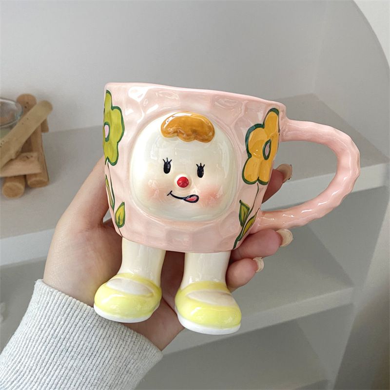 Cute Cartoon Two-Leg Doll Coffee Mug