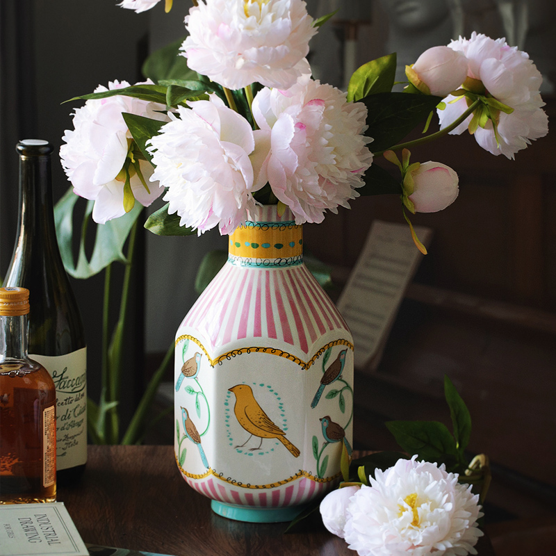 Nightingale & Rose Country-Style Home Vase