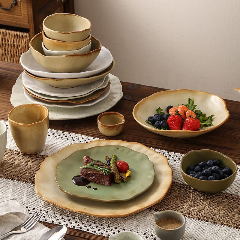 Irregular Reactive Glaze Tableware Set