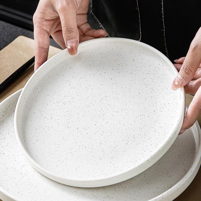 Art Tableware Set - Minimalist Blue and White Dot Dinnerware Set - 2