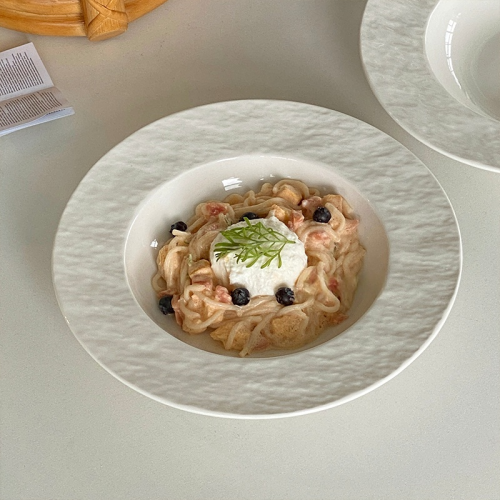 White Rock-Textured Elegant Tableware Set - 2