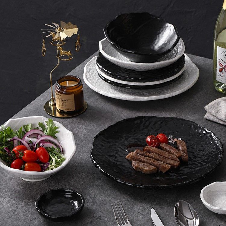 Premium Rock-Textured Minimalist Irregular Dinnerware Set