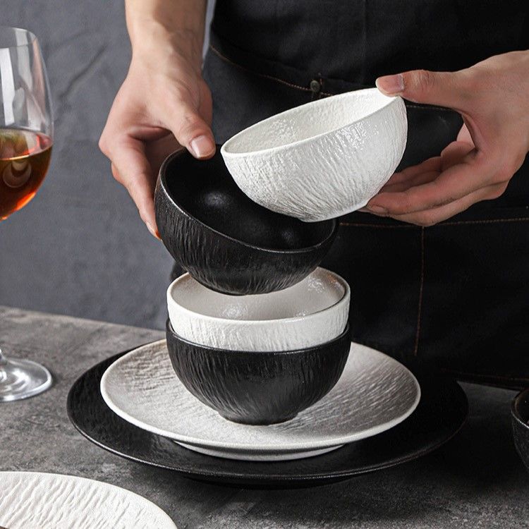 Premium Stone-Textured Matte Tableware Set