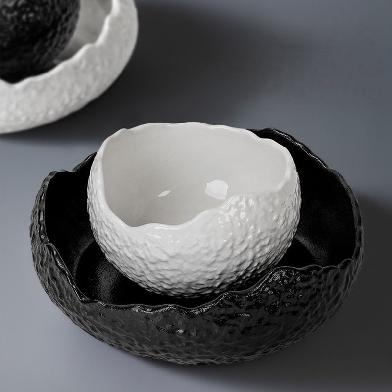 Premium Creative Irregular Eggshell Dessert Salad Bowl