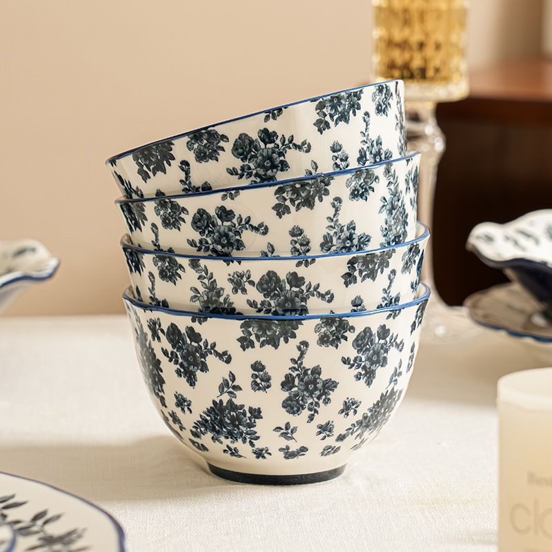 French-Style Premium Full Floral Tableware Set