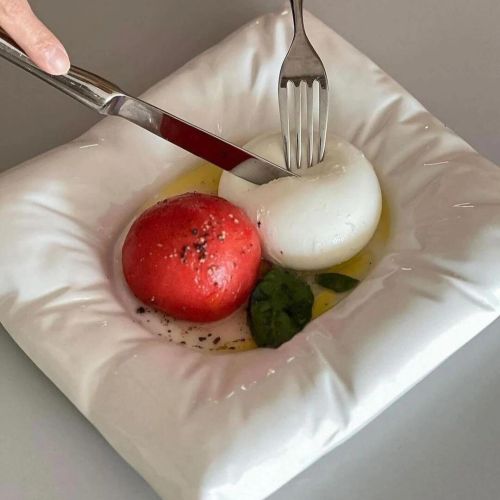 Creative Pillow-Shaped Dessert Pasta Salad Plate