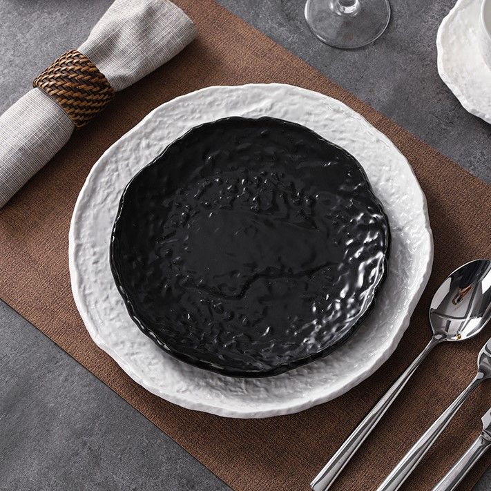 Premium Rock-Textured Minimalist Irregular Dinnerware Set