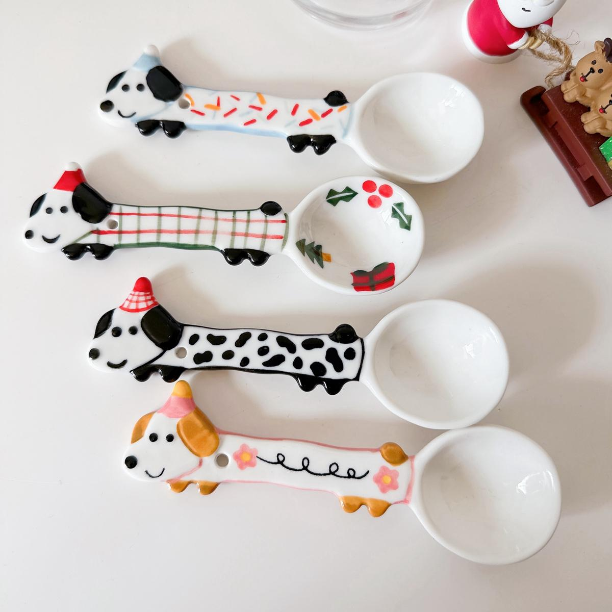 Cute Christmas Puppy Cartoon Spoon