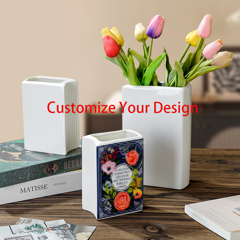 Book-Shaped Creative Vase for Home Decoration