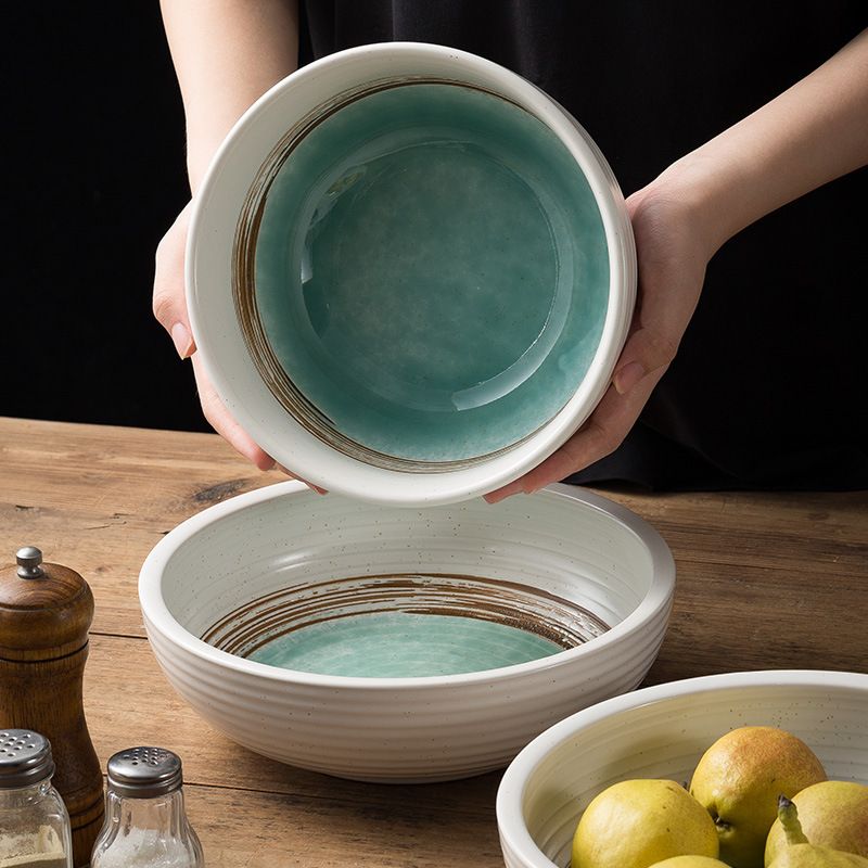 Minimalist Hand-Painted Green Ink Tableware Set