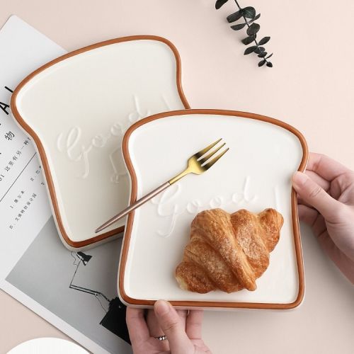 Creative Bread Toast Dessert Cake Plate