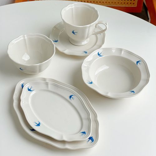 Swallow Minimalist Embossed Dinnerware Set - 2