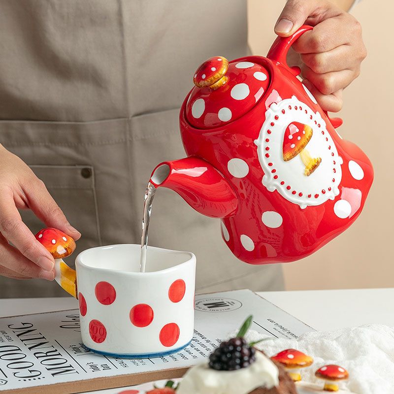 Cute Creative Mushroom Cup & Teapot Tableware Set